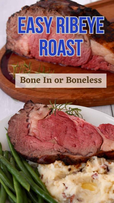 Beef Ribeye Roast Boneless, Best Rib Roast Recipe, Bone Out Prime Rib Recipe, Beef Rib Eye Roast Bone In, Rib Roast Bone In Recipe, Beef Rib Eye Roast Recipes, Boneless Standing Rib Roast, Prime Rib With Bones Roast Oven, How To Cook A Large Prime Rib Roast