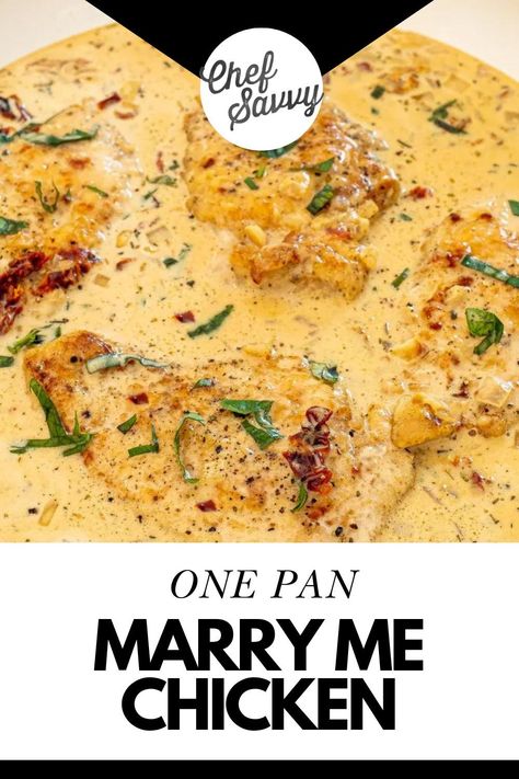 Marry Me Chicken Recipe, Best Easy Dinner Recipes, Chef Savvy, Chicken Mashed Potatoes, Marry Me Chicken, Oven Chicken Recipes, Easy Skillet, Homemade Dinner Rolls, Sauteed Chicken