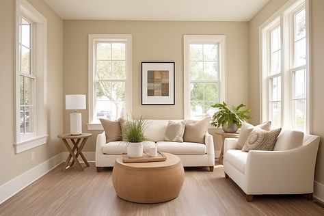 Soft Wall Colors Living Room, Champagne Sherwin Williams, Townhall Tan Sherwin Williams, Paint Cream Color, Sherwin Williams Familiar Beige, Tan Wall Paint Colors, Sherwin Williams Bagel, Barely Beige Benjamin Moore Living Room, Best Behr Neutral Paint Colors Bedroom