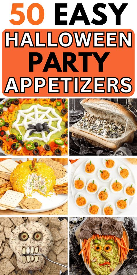 Halloween Appetizer Ideas, Halloween Appetizers For Party, Easy Halloween Food Appetizers, Easy Halloween Appetizers, Halloween Themed Appetizers, Fun Halloween Appetizers, Halloween Dip, Halloween Potluck, Halloween Appetizer