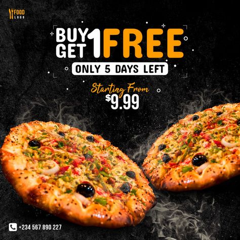 buy one get one free pizza social media post banner templte#pikbest#templates Buy One Get One Free Poster Design, Pizza Social Media Design, Pizza Social Media Post, Pizza Post, International Womens Day Poster, Pizza Flyer, Food Social Media Post, Creative Pizza, Pizza Poster