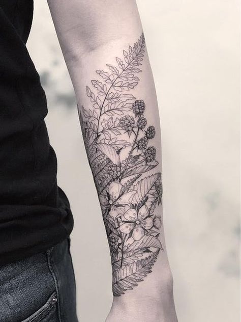 How to Erase the Past: A Guide to Cover Up Tattoos | Tattoodo Natur Tattoo Arm, Botanisches Tattoo, Wellen Tattoo, Nature Tattoo Sleeve, Fern Tattoo, Scar Tattoo, Nature Tattoo, Floral Tattoo Sleeve, Forearm Tattoo Women