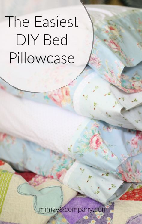 THE easiest bed pillowcase to sew - the roll-up or burrito method. • mimzy & company Sewing Pillowcases For Beginners, Diy Pillowcases Tutorial, Queen Size Pillow Case Pattern, Ruffled Pillow Cases Diy, Easy Pillow Cases To Sew, Pillowcase Diy, Easy Pillowcase, Sew A Pillowcase, Homemade Pillow Cases