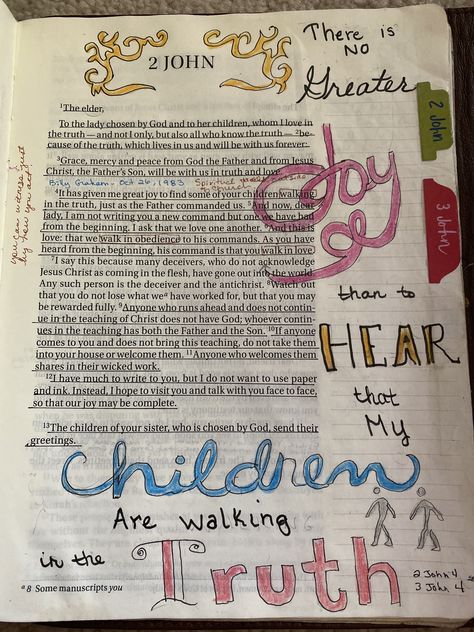 2 John Bible Journaling, John 2 Bible Journaling, John Bible Journaling, John Bible, Journaling Bible, John 4, Bible Art Journaling, Scripture Journaling, God The Father