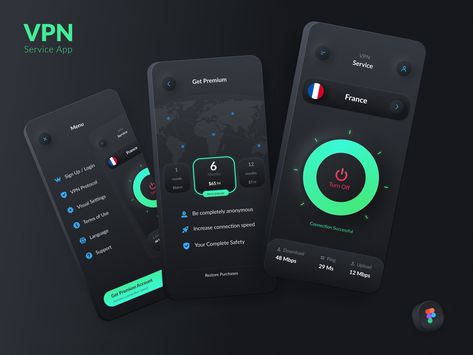 VPN Service app by Andrey Lykov App Ui Design Inspiration, Vpn App, Plant App, Physics Concepts, App Design Layout, Productivity Apps, Delivery App, App Design Inspiration, Ui Design Inspiration