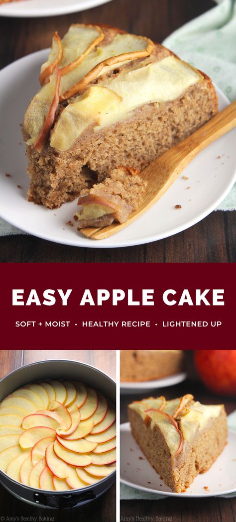 This healthy apple cake recipe is AMAZING — and it’s SIMPLE to make! Truly. Anyone can make this cake! Full of cinnamon, no white sugar, topped with fresh apples… And Greek yogurt makes it really moist! One of my favorite cakes. It’s SO good! (Clean eating, low calorie & great gluten free options too!) Easy apple cake with fresh apples. Healthy apple cake clean eating. Fresh apple cake recipe easy moist. Healthy apple cake recipe greek yogurt. Cinnamon apple cake recipe. Healthy Apple Breakfast Cake, Healthy Birthday Cakes For Adults, Healthy Birthday Dessert Ideas, Simple Apple Desserts Healthy, Healthy Recipes Using Apples, Greek Yogurt Apple Cake, Healthier Birthday Cake, Healthy Apple Cake Recipes Greek Yogurt, Healthy Bday Cake