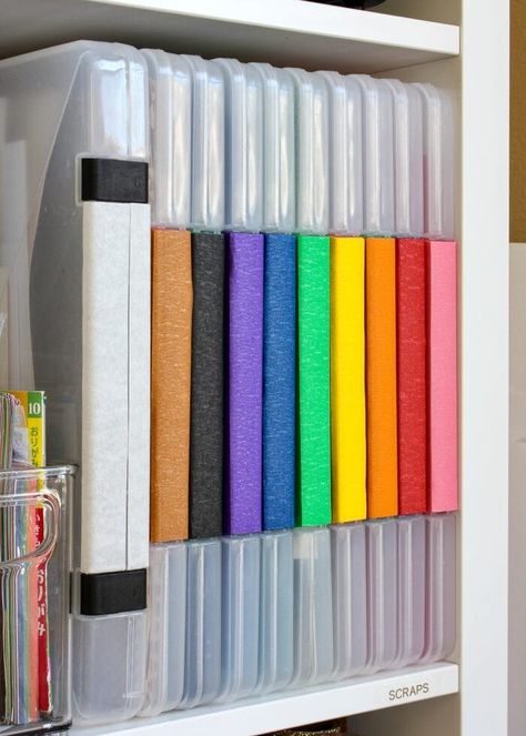 Scrapbook Closet Organization, How To Organize Vinyl Scraps, How To Store Scrapbook Paper, Paper Scrap Storage, Vertical Scrapbook Paper Storage 12x12, Storing Scrapbook Paper, Paper Scraps Storage, How To Store Vinyl Scraps, Paper Scrap Organization