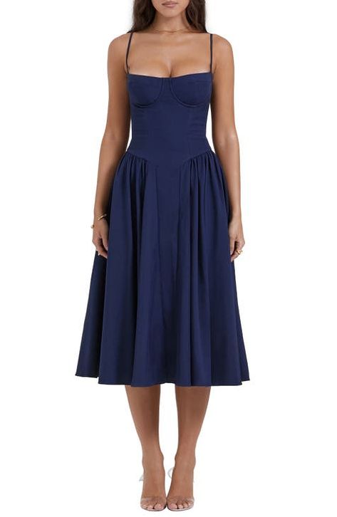 Shop HOUSE OF CB Online | Nordstrom Blue Midi Dresses, Wedding Guest Ideas, Wedding Guest Dress Ideas, Guest Ideas, Dirndl Outfit, Vestidos Retro, Backless Midi Dress, Dresses By Color, House Of Cb Dresses