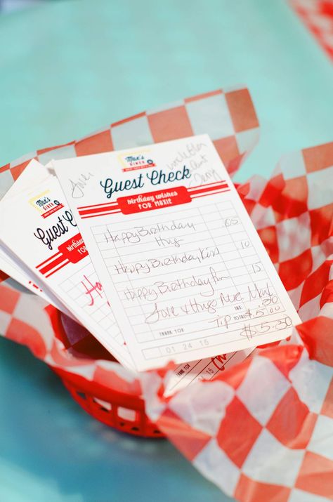 50's Diner Soda Shop Retro Birthday Party Birthday Party Ideas | Photo 31 of 32 | Catch My Party Soda Shop Party, Retro Birthday Party, Grease Party, 50s Theme, 50s Theme Parties, Retro Birthday Parties, Sock Hop Party, 1950s Diner, 50's Diner