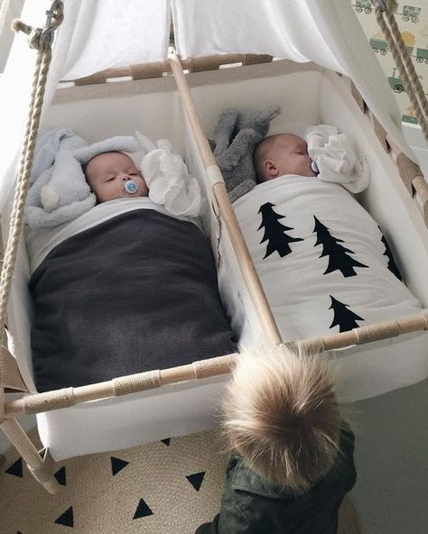 Double the trouble? These day it isn't difficult or expensive to create trendy, gender neutral (if preferred) gorgeous twins nurseries. Foto Kids, Twin Babies, Baby Family, Baby Boy Names, Nurseries, Future Baby, Future Kids, Baby Fever, 귀여운 동물