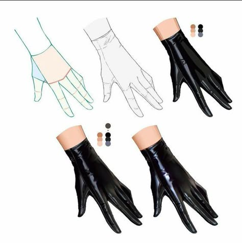 Gloves Drawing, Concept Art Tutorial, Digital Painting Techniques, Hand Drawing Reference, Digital Art Beginner, Coloring Tutorial, Digital Painting Tutorials, Figure Drawing Reference, Anime Drawings Tutorials