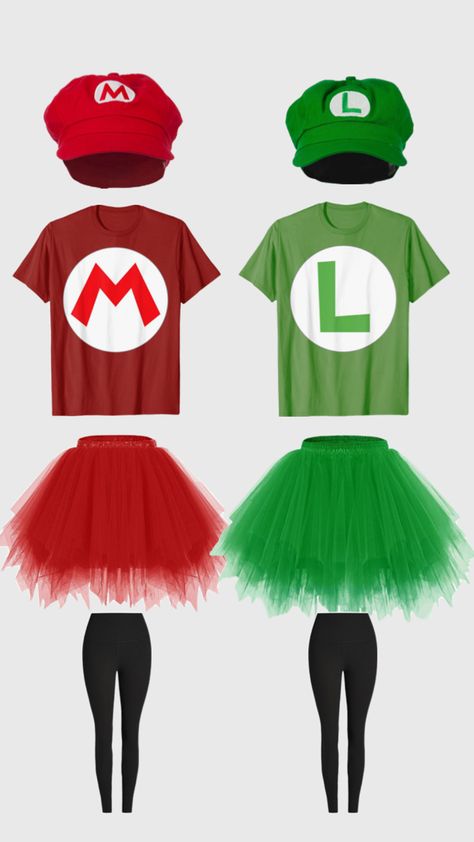 Halloween costume Super Mario Costumes For Women, Mario Diy Costume, Mario Mushroom Costume, Diy Mario Costume, Mario Costume Women, Mario Character Costumes, Mario Costume Diy, Mario And Luigi Costumes, Luigi Halloween Costume