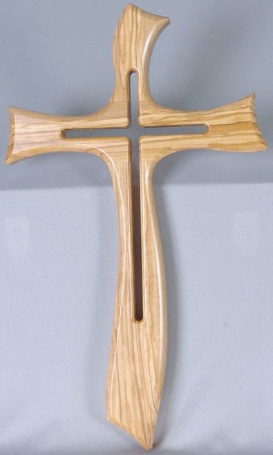 Contemporary Cross INNatural Finish With Inner Cross Cut-Out Italian Import measures 19 and 1 half inches LALPG416 Wooden Crosses Diy, Wood Crosses Diy, Wooden Cross Crafts, Rustic Wood Cross, Cross Cutout, Contemporary Cross, Simple Wood Carving, Wooden Crosses, Cross Crafts