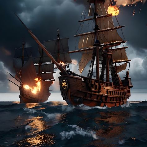 Pirate ship battle generated by AI. Do you like it? #pirate #ship #ocean #battle #ai #aiartwork Pirate Ship Battle, Pirate Artwork, Ship Battle, Old Keys, Pirate Ship, Do You Like It, In The Ocean, Pirates Of The Caribbean, Marvel Dc