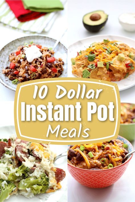 Eating tasty foods on a budget! 10 dollar meals made in your Instant Pot! #instantpot Cheap Instant Pot, Instapot Recipes Chicken, Instant Pot Meals, College Cooking, Pot Recipes Healthy, 10 Dollar, Best Instant Pot Recipe, Healthy Instant Pot Recipes, Healthy Family Meals