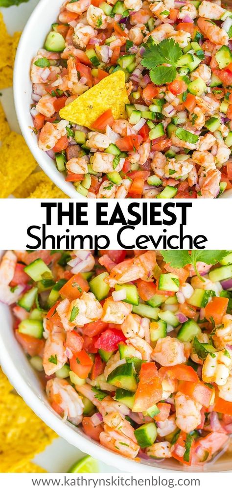 Civeche Recipe, Ceviche Recipe Mexican, Easy Shrimp Ceviche, Shrimp Ceviche Recipe, Ceviche Recipe, Shrimp Ceviche, Shrimp Recipes Easy, Easy Shrimp, Shrimp Dishes