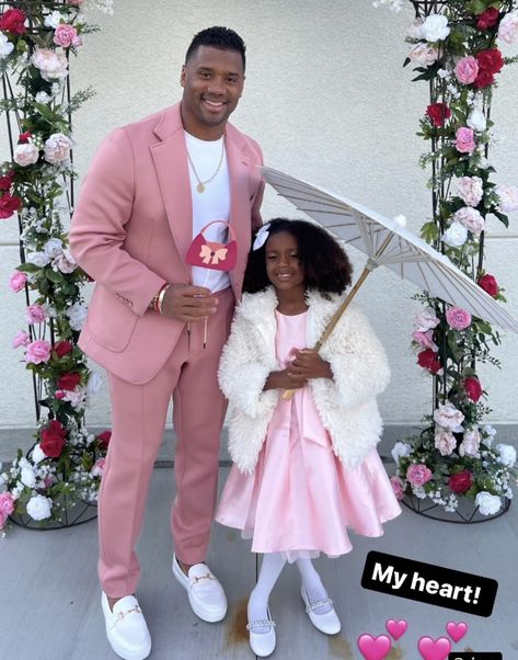 Dance Outfits Black, Dance Outfit Ideas, Sweetheart Dance, Ciara And Russell Wilson, Ciara And Russell, Dance Outfit, Russell Wilson, Father Daughter Dance, Boss Baby