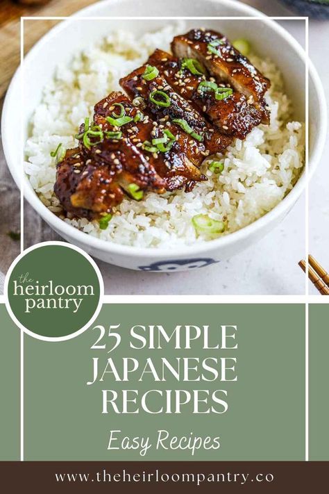 25 Simple Japanese Recipes Quick Japanese Meals, Easy One Person Dinner Recipes, Japanese Traditional Recipes, Simple Japanese Food Recipes, Japanese Inspired Recipes, Simple Asian Dishes, Japanese Comfort Food Recipes, Authentic Japanese Recipes Healthy, Japanese Winter Recipes