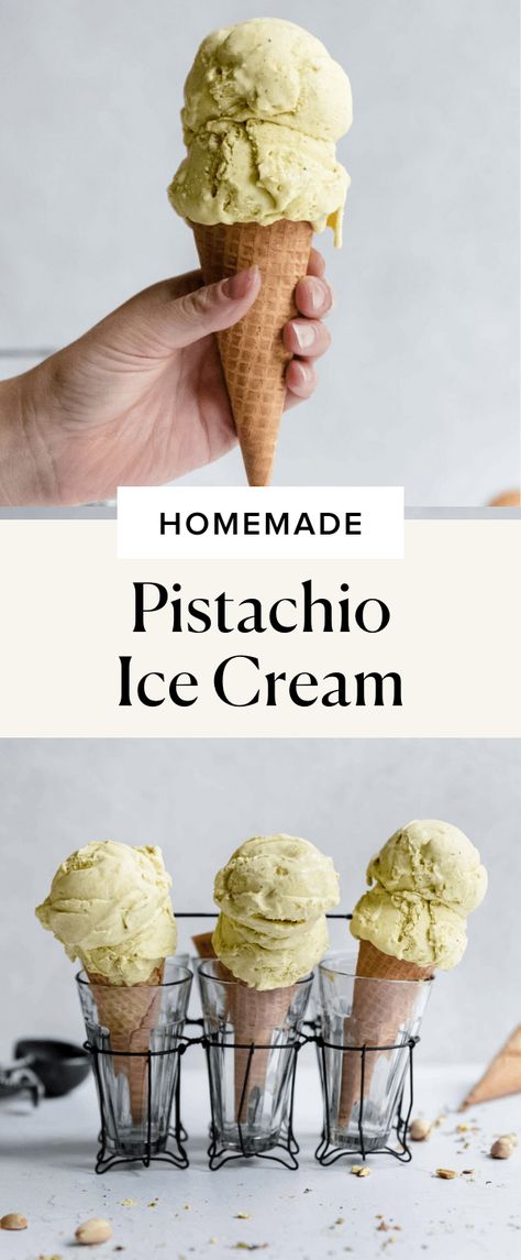 Ice Cream Recipes Machine, Pistachio Gelato, Pistachio Recipes, Broma Bakery, Healthy Food Menu, Ice Cream Maker Recipes, Healthy Food Guide, Pistachio Ice Cream, Healthy Food Facts