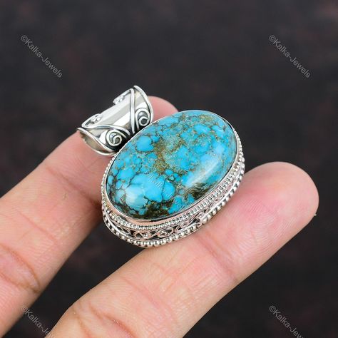 Tibetan Turquoise, Anniversary Gift For Her, Turquoise Pendant, Anniversary Gift, Anniversary Gifts, 925 Silver, Gift For Her, Gifts For Her, Turquoise