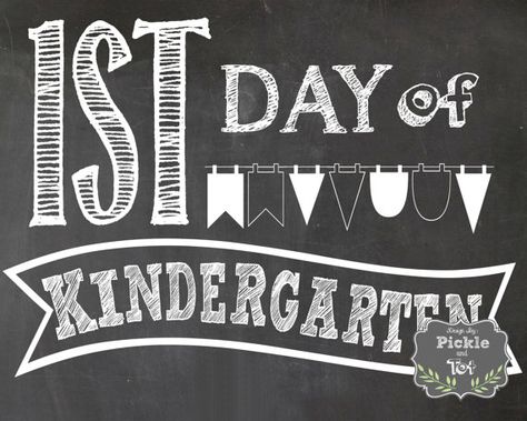 Chalkboard+First+Day+of+Kindergarten+Sign+Printable My First Day Of Kindergarten Sign, First Day Kindergarten Sign, 1st Day Of Kindergarten Sign, Kindergarten Chalkboard Sign, Kindergarten Quotes, First Day Of Kindergarten Sign, 1st Day Of Kindergarten, Printable Signs Free, Kindergarten Sign