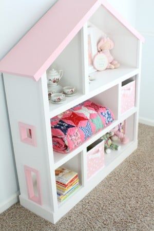 Soft and Sweet Baby Girl Nursery - I Can Teach My Child! Princess Bookshelf, Bookshelf Dollhouse, House Bookshelf, House Bookcase, Girls Bookshelf, Dollhouse Bookshelf, Decoration Creche, Dollhouse Bookcase, Diy Bookshelf