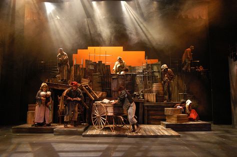 stage set design Les mis is one of the best in its simplicity and conviction! Les Mis Set Design, Les Miserables Set Design, Set Theatre, Theatre Inspiration, Intersecting Lines, Theatre Scene, Stage Set Design, Set Design Theatre, Theatre Design