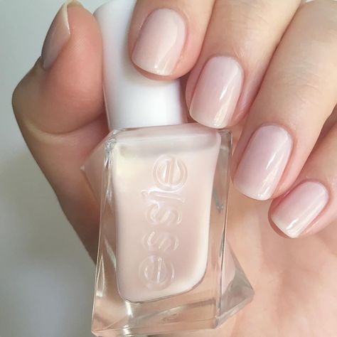 Essie gel couture 'fairy tailor' Ivory Nails, Bridal Manicure, Essie Gel Couture, Gel Couture, Essie Gel, Short Coffin Nails, Nice Nails, Nail Colours, Short Acrylic