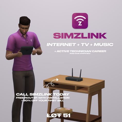 Simzlink Internet Service + Active Career (Now Available to the Public with v0.1.1) | Lot 51 on Patreon Sims 4 Traits, Play Sims 4, Muebles Sims 4 Cc, Sims 4 Game Mods, Sims 4 Body Mods, Sims 4 Expansions, Tumblr Sims 4, Play Sims, Sims 4 Cc Folder