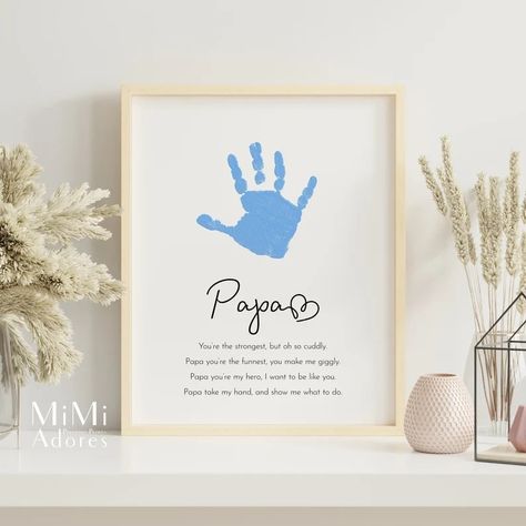 Handprint Poem, Baby Art Crafts, Fun Activities For Preschoolers, Gift For Papa, 1st Fathers Day Gifts, Birthday Inspiration, Nagellack Trends, Man Crafts, Gift Inspo