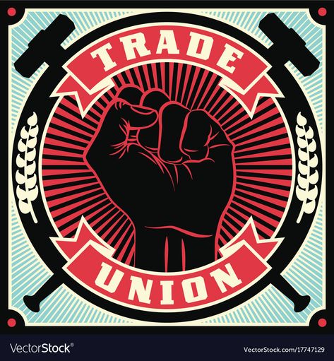 Union Representative, Union Logo, Collective Bargaining, Vintage Poster Design, Trade Union, Retro Vector, Illustration Vintage, Retro Illustration, Vintage Poster