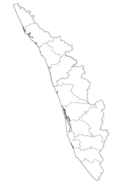 Kerala Blank Map Kerala Map Outline, Kerala Piravi Poster Drawing, Kerala Map Art, Kerala Map Drawing, Kerala Piravi Drawings, Kerala Map, Kerala Drawing, Kerala Piravi, How To Drow