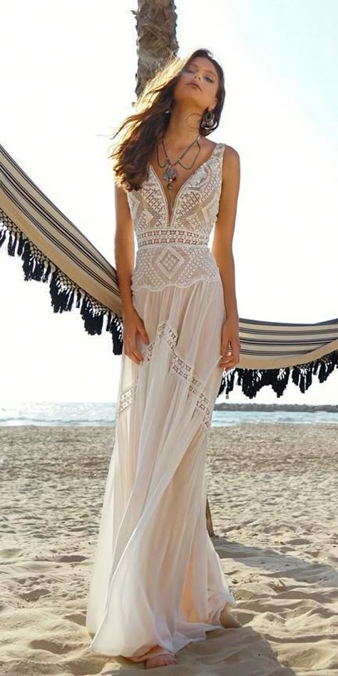 51 Beach Wedding Dresses Perfect For Destination Weddings ❤ boho beach wedding dresses straight lace v neckline with straps rish bridal ❤ See more: http://www.weddingforward.com/beach-wedding-dresses/ #weddingforward #wedding #bride Wedding Dress For Beach, Rish Bridal, Wedding Dress Tea Length, Boho Wedding Dress With Sleeves, Dress For Beach, Sun Dance, Boho Beach Wedding, Beach Wedding Dresses, Beach Wedding Dress Boho