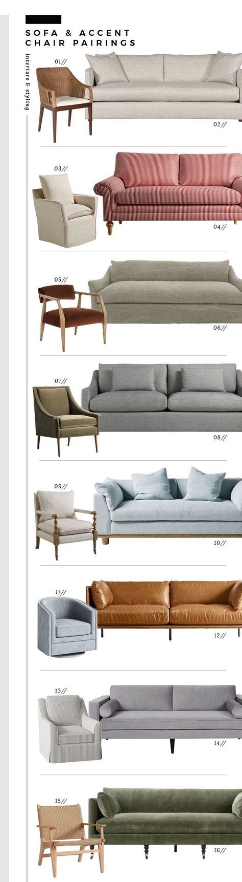 Sofa and Accent Chair Pairings - Room for Tuesday Baxter Sofa, Sofa Layout, Gold Bathroom Decor, Room For Tuesday, Sofa Velvet, Rolled Arm Sofa, Beautiful Sofas, Gold Bathroom, Matching Chairs