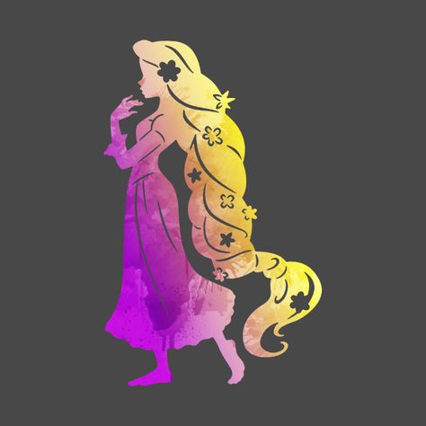 Disney Silhouette Art, Rapunzel Party, Disney Silhouette, Disney Silhouettes, Disney Paintings, Twisted Disney, Disney Fanatic, Disney Rapunzel, Disney Princess Wallpaper