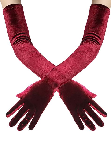 Red Silk Gloves, Red Long Gloves, Red Opera Gloves, Dark Red Accessories, Red Lace Gloves, Burgundy Gloves, Lord Licorice, Burgundy Accessories, Gloves Aesthetic