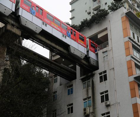 China Train, Chongqing China, Street Magic, Southwest Region, China City, City Planner, Chongqing, Light Rail, City Scene