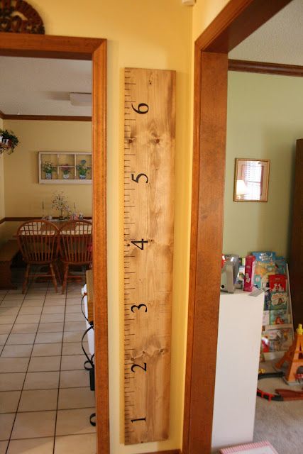 GREAT idea - if you move or repaint, you won't lose all those precious measurements! :) Living Colors, Tree Wall Decal, Up House, Growth Chart, Victoria Secrets, Kids' Room, My Dream Home, Future House, In The Middle