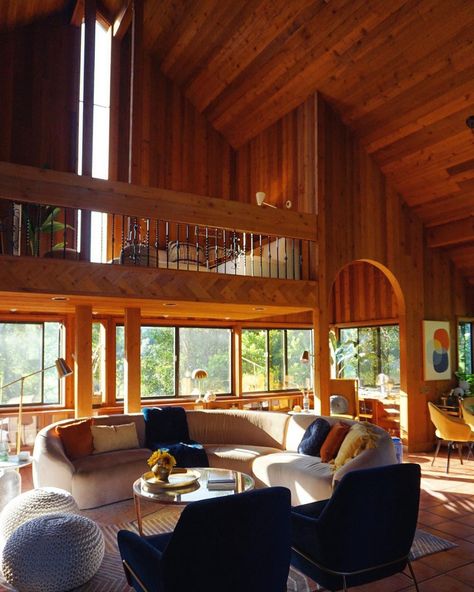 70s Architecture, 80s House, 70s Design, Wood Tones, Victorian Lady, Dream Living, Modern Cabin, Dream House Interior, Loft Spaces