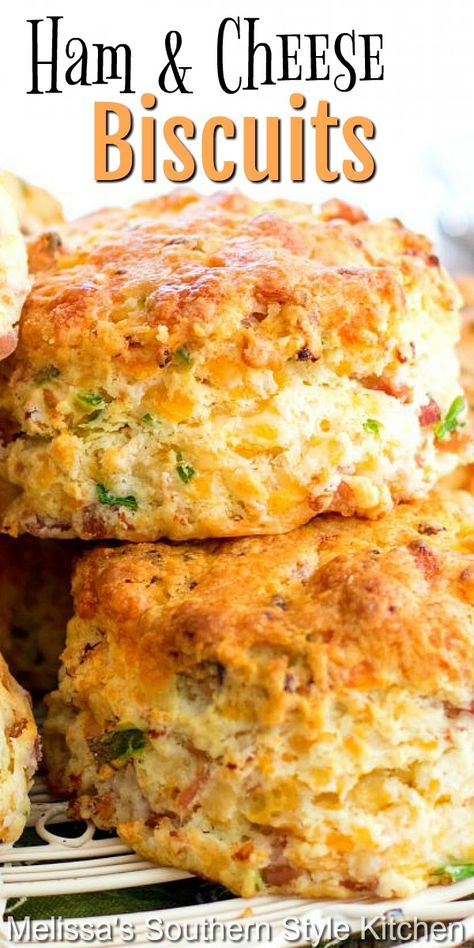 Ham And Cheese Biscuits, Classic Biscuits, Cheddar Chive Biscuits, Breakfast Ham, Savory Biscuits, Chive Biscuits, Cream Cheese Biscuits, Making Biscuits, Savory Breads