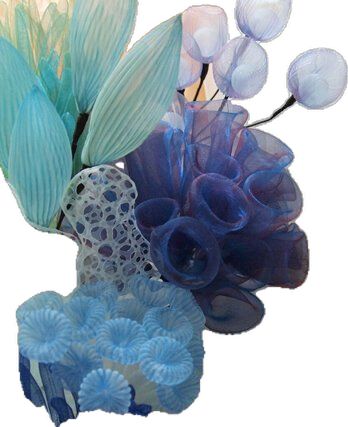 Underwater Flowers, Floating Bed, Textile Sculpture, Chihuly, Coral Reefs, Betta Fish, Coral Reef, Coral, Textiles