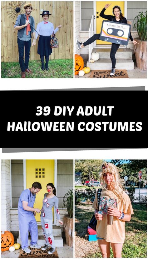 Diy Celebrity Costumes, Simple Halloween Costumes For Work, Funny Diy Costumes, Adult Costumes Diy, Diy Adult Halloween Costumes, Simple Halloween Costumes, 80s Costumes, Funny Adult Costumes, Halloween Costumes For Adults