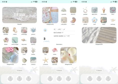#aesthetic #summer #summerstyle #homescreensetup #widget #coquette #mermaid #mermaidcore #wallpaper #beach Mermaidcore Widget, Mermaid Core Phone Theme, Aesthetic Homescreen Summer, Mermaidcore Wallpaper, Widget Coquette, Summer Ios, Summer Homescreen, Apple Ecosystem, Mermaid Phone