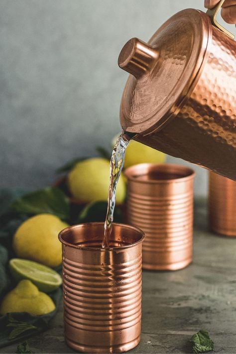 Copper Pitcher, Bedside Carafe, Pitcher With Lid, Copper Mug, Copper Water Bottle, Copper Jug, Metal Tumbler, Copper Utensils, Copper Vessel