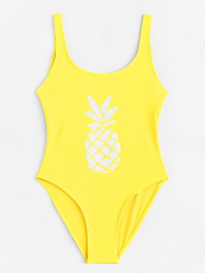 Swimsuit Shein, Hot Swimwear, Electric Skateboard, Pineapple Print, Swim Suits, Print Swimsuit, Swim Wear, One Piece For Women