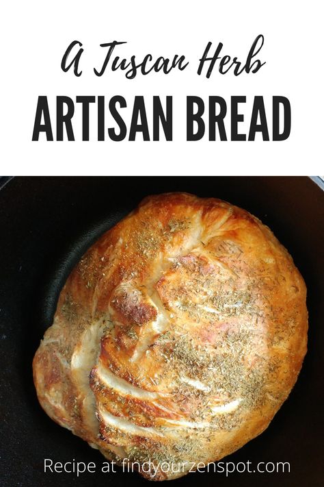 Herb Artisan Bread, Artesian Bread, Mediterranean Diet Recipes Breakfast, Artisan Sourdough Bread Recipe, Artisan Breads, Dutch Oven Bread, Holiday Bread, Herb Bread, Homemade Bread Easy