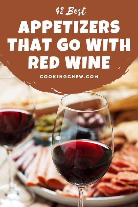 Do you like to have a glass of wine with some small bites before dinner? Have I got an epic list for you! Here are 42 appetizers that go with red wine. Appetizers To Pair With Red Wine, Appetizer With Wine Party Appetizers, Food For Wine Party, Cabernet Appetizer Pairing, Appetizer Recipes For Wine Tasting, Appetizers That Pair With Wine, Snacks With Red Wine, Food To Pair With Red Wine, Red Wine Snacks