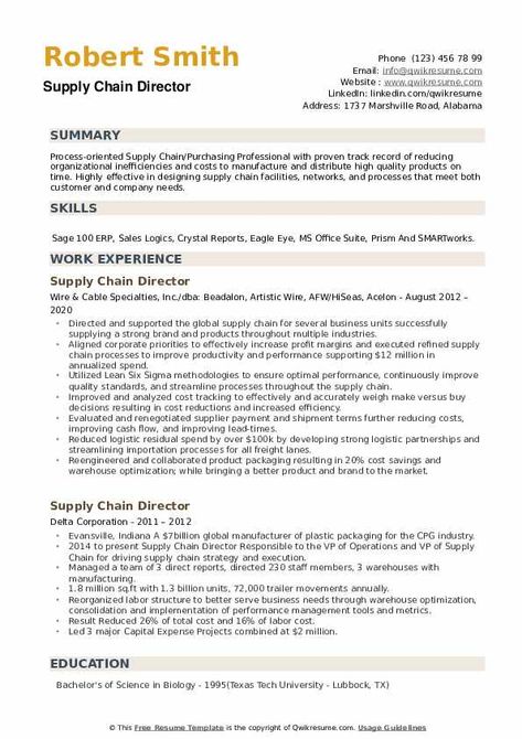 Supply Chain Director Resume Samples | QwikResume Sales And Operations Planning, Director Resume, Resume Pdf, Sample Resume Templates, Resume Summary, Lean Six Sigma, Chief Financial Officer, Process Improvement, Download Resume