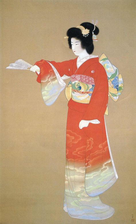 Jo-No-Mai, Uemura Shoen, 1936 Lee Krasner, Kimono Design, Famous Artwork, National Treasure, Aesthetic Painting, Art Historian, Japanese Prints, Art Pages, Life Art