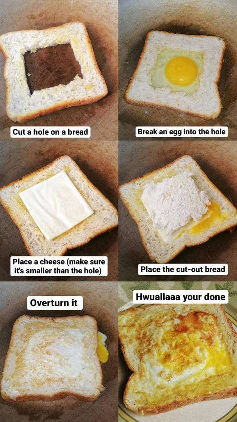 Sandwich Ideas For Breakfast, Fast Simple Breakfast Ideas, Healthy Breakfast Sandwiches Recipes, Breakfast With Bread And Eggs, Simple Egg Recipes Breakfast, Simple Egg Breakfast Ideas, Fun Egg Recipes, Quick Breakfast Ideas Before School, Easy At Home Breakfast Ideas